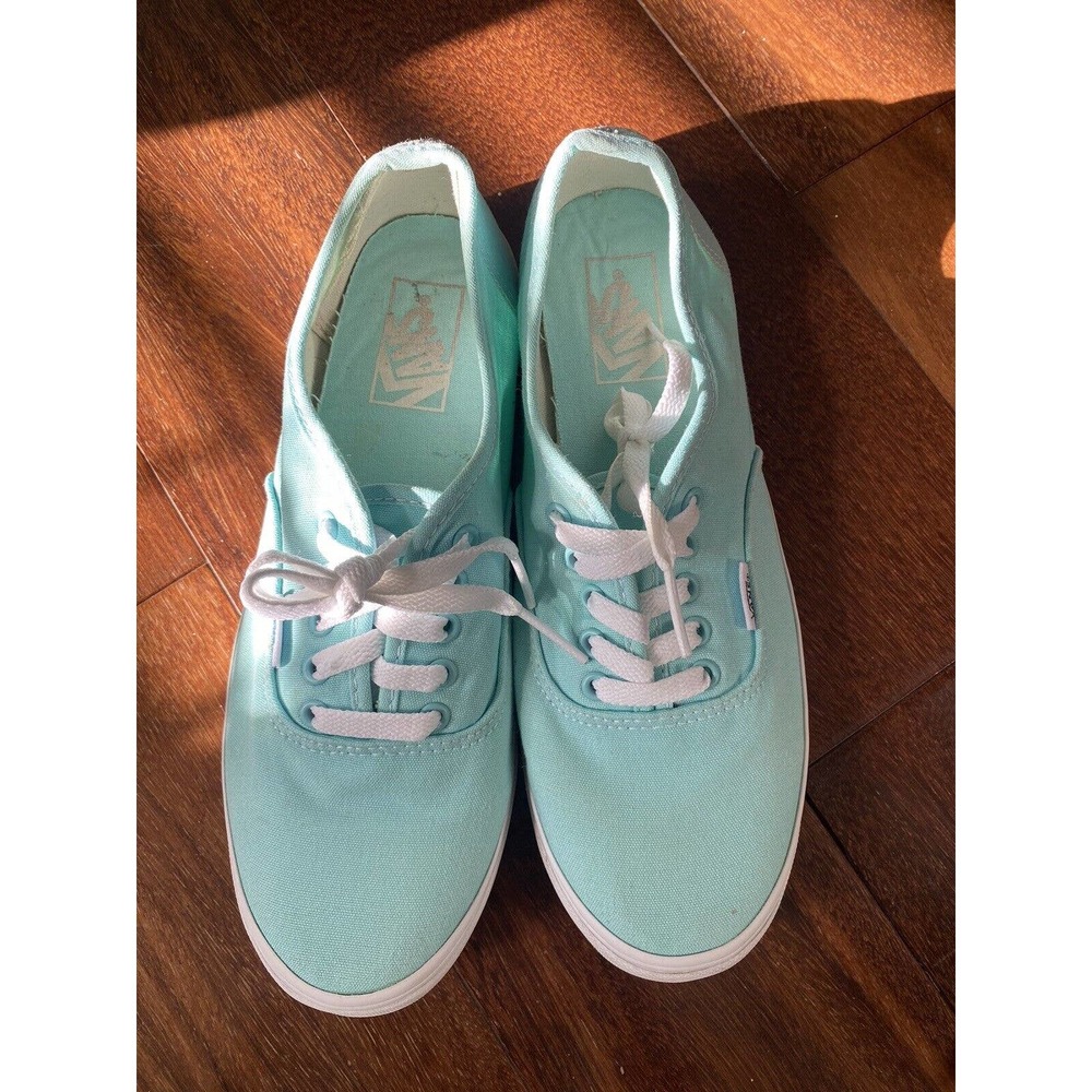 Women Vans Lace Up Trainers Women Size 9 Turquoise Mint White
